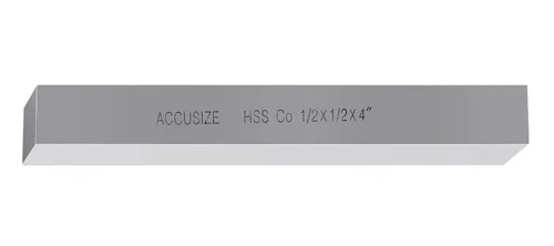 Accusize Industrial Tools 1/2 x 1/2 x 4 pulg. (Ancho por Altura por TOL) Broca de herramienta HSS+5% M35 Cobalto para torno, 5095-0032