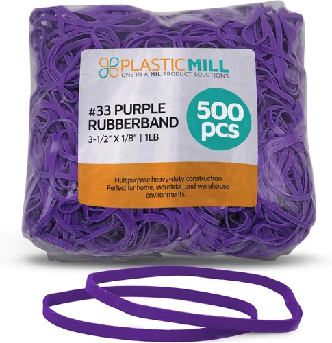 Miniatura 8 de PlasticMill Bandas de goma verde oscuro tamaño 33 (3 1/2" x 1/8") - #33 Bandas de goma de colores suministros de oficina - Bandas fuertes