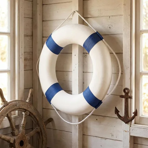 Miniatura 5 de 20 pulgadas / 19.7 in de seguridad para piscina, anillo de tiro de boya - Anillos de espuma de natación para decoración de pared de piscina Azul 20
