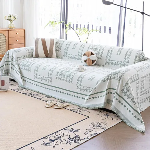 Miniatura 9 de Mantas con Rayas para Sofá, Fundas Boho para Sofá, Mantas para Sofá para Perros, Fundas Medianas para Sofá Reclinable y Silla, Fundas de Sofá