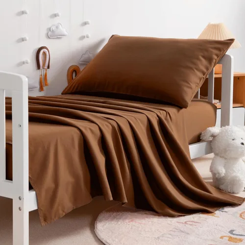 Miniatura 13 de NTBAY Juego de sábanas para niños pequeños, juego de sábanas de microfibra para cuna, sábana encimera, sábana bajera, funda de almohada, ropa
