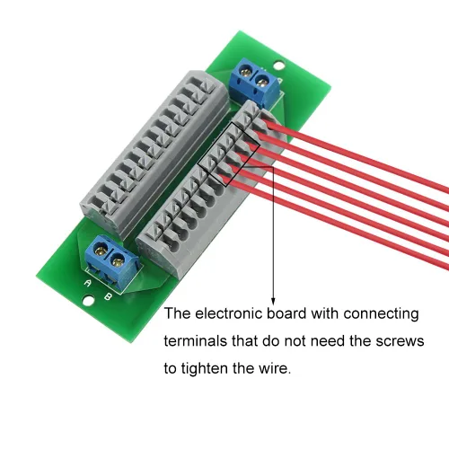 Miniatura 3 de Evemodel Bloque de placa de distribución de energía precableada de 1 x 12 posiciones 2 entradas 2 x 13 salidas para voltaje de CA CC