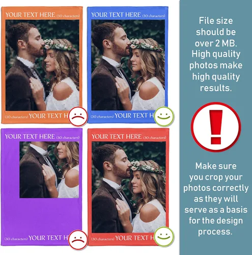 Miniatura 4 de Manta personalizada con foto y texto, manta de franela personalizada con carga cualquier foto, regalos personalizados para papá, mamá, familia, 1