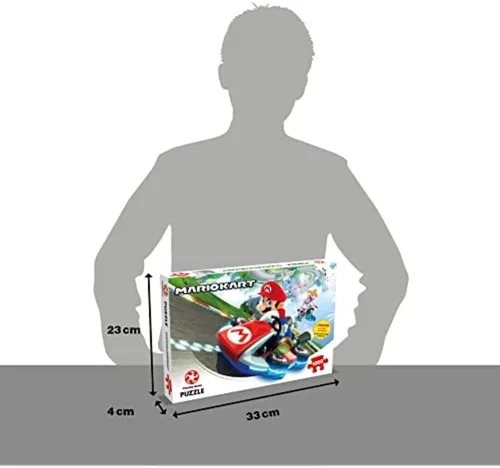 Miniatura 5 de Winning Moves Mario Kart Funracer - Juego de rompecabezas de 1000 piezas, reúne la icónica escena de Mario Kart, contiene un póster a escala
