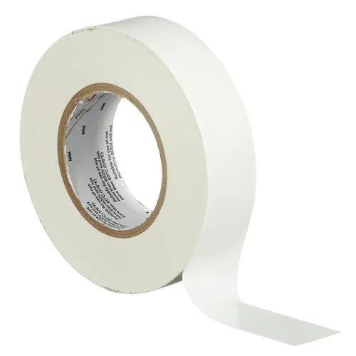 Miniatura 3 de 3M Temflex Cinta Eléctrica de Vinilo Multiusos 165, Blanca, 3/4 pulg x 60 pies (19 mm x 18 m), Paquete de 10 Rollos Blanco