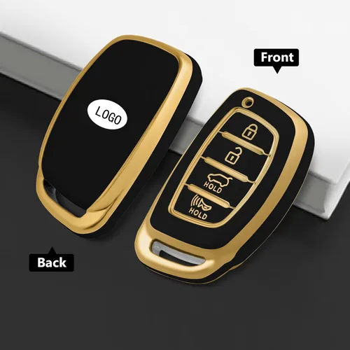 Miniatura 3 de Funda protectora inteligente de termoplástico con 4 botones para llave de Hyundai; funda compatible con los modelos Elantra, Ioniq, Sonata, Tucson