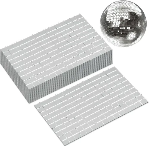 Miniatura 2 de OTYMIOW 2250 azulejos de bola de discoteca, 0.394 x 0.394 in, autoadhesivas, azulejos de espejo de mosaico