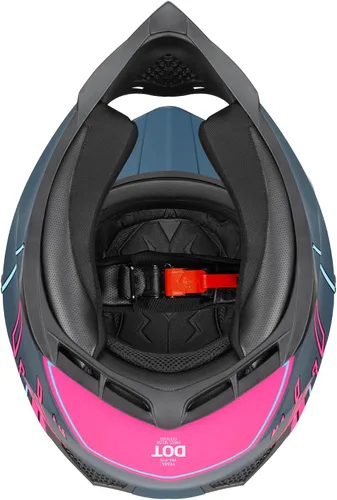 Miniatura 8 de Casco para Dirt Bike YEMA aprobado por DOT - Casco de motocross ATV MX BMX todoterreno de cara completa con 8 ventilaciones y forro removible, casco