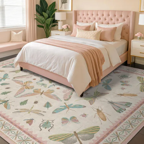 Miniatura 84 de Hazo Haus Alfombra de Baño Bohemia Lavable 2x3, Alfombras Pequeñas para Cocina, Tocador, Puerta Principal Entrada Interior, Antideslizante Pelo Bajo