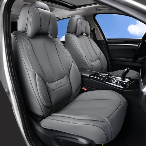 Miniatura 3 de Coverado Juego completo de fundas universales para asiento de automóvil, 5 asientos universales para automóviles, fundas impermeables de piel