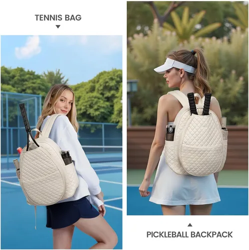 Miniatura 2 de Sucipi Bolsas de tenis para mujeres, Mochila bolsa acolchada para raqueta de tenis para raqueta de tenis, palas de pickleball, bádminton