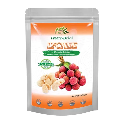 CHAVI Lichi liofilizado, 2 onzas, superalimentos saludables de 1 ingrediente, sin azúcares ni conservantes añadidos, sin OMG, vegano, sin gluten..