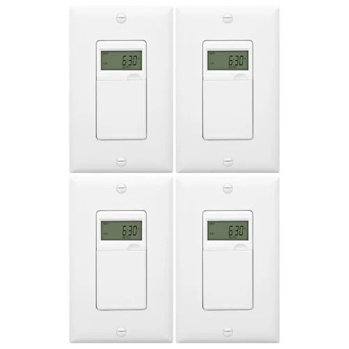 Miniatura 12 de ENERLITES Interruptor temporizador digital programable para luces, ventiladores, motores, 7 días 18 ajustes de temporizador de encendido/apagado, un