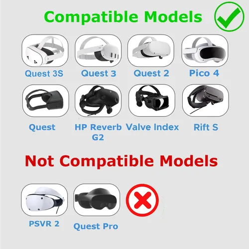 Miniatura 4 de Digicharge Protector de cubierta de lente VR, compatible con Meta Quest 3S, 3S Xbox Edition, Quest 3, Quest 2, Oculus Rift S, Valve Index, Pico 4