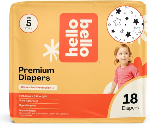 Miniatura 57 de Pañales Hello Bello, talla 4 (22-37 libras) Flower Child, 21 unidades de pañales desechables premium para bebé, hipoalergénicos con sensación suave