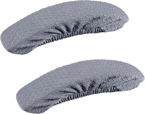 Miniatura 55 de Smiry - Fundas de asiento elásticas para silla de oficina con diseño jacquard, desmontables, lavables, antipolvo, protectores para cojines de silla