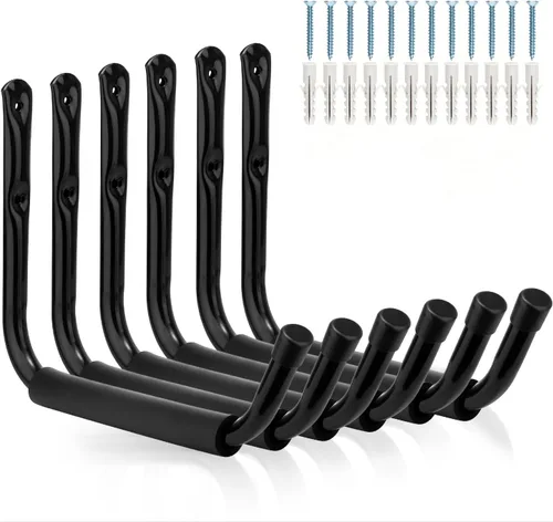 Miniatura 9 de Gancho gigante de almacenamiento de garaje resistente, estante colgante de pared de 13 pulgadas para tabla de surf, escalera