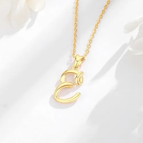 Miniatura 177 de EUDORA Collares de plata esterlina con inicial para mujer, regalos clásicos de 26 letras sin cuello para niñas, hermana, madre hija, cadena de 18