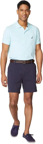 Miniatura 150 de Nautica playera polo clásica de mangas cortas, color sólido, para hombre