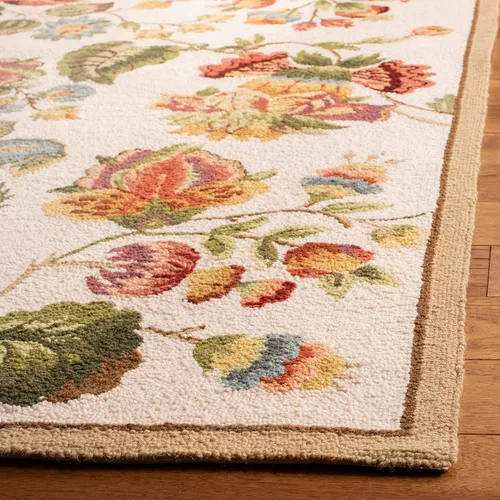 Miniatura 25 de SAFAVIEH Chelsea Collection - Alfombra decorativa de 2 pies 6 pulgadas x 4 pies, color marfil, lana de campo francesa enganchada a mano, ideal