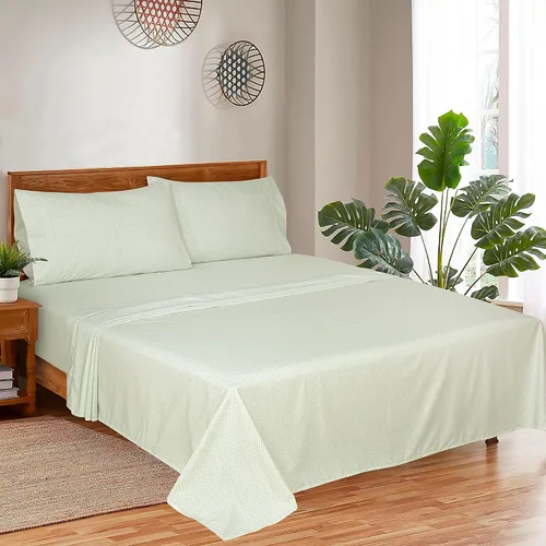 Miniatura 160 de ROYALE LINENS Juego de sábanas Cal King de 4 piezas, ropa de cama de microfibra suave cepillada de 1800 hilos, 1 sábana bajera, 1 sábana encimera, 2