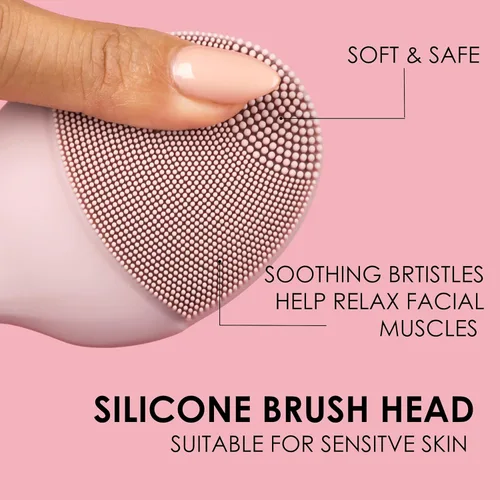 Miniatura 6 de JAPONESQUE SKINTherapy Limpiador facial sónico rejuvenecedor, dispositivo de limpieza impermeable recargable con cepillo de silicona, levanta