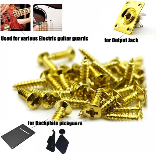 Miniatura 2 de Tornillos de golpeador de guitarra eléctrica de 0.118 pulgadas para guardabarros, tornillos de montaje de placa de arañazos para Fender Strat Tele