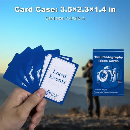 Miniatura 5 de 100 tarjetas de ideas para fotografía: accesorios de fotografía para sesión de fotos, regalos de fotógrafo para hombres y mujeres, únicos para 100