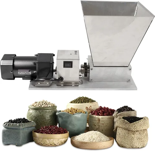 Molino eléctrico de granos, molino de grano de 110 V 60 W, trituradora de malta para arroz y maíz, fresadora multifuncional de alimentación de