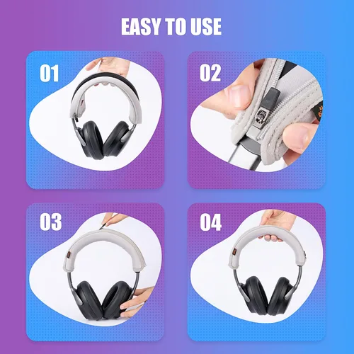 Miniatura 5 de QuietComfort Ultra - Funda para la diadema compatible con auriculares Bose QuietComfort Ultra de tela deportiva más gruesa, de repuesto, almohadilla