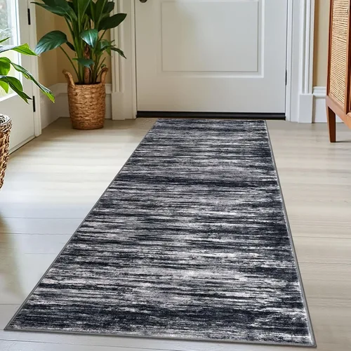 Miniatura 59 de SIILOOM 2 x 3 Alfombra moderna y abstracta para entrada, alfombra neutra azul marino gris multicolor súper suave de área pequeña, alfombras lavables