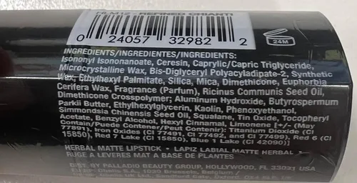 Miniatura 7 de Palladio Lápiz labial mate a base de hierbas, cremoso y cobertura completa, lápiz labial mate de larga duración, Chianti Chianti refinado