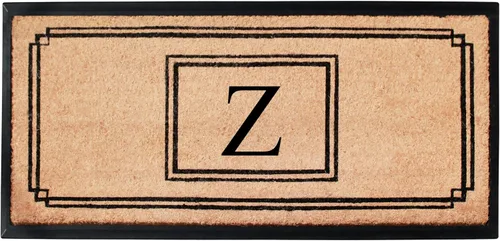 Miniatura 43 de A1HC - Tapete de puerta con monograma de fibra de coco natural para puerta delantera, 24 x 48, felpudo duradero tratado anti-desprendimiento