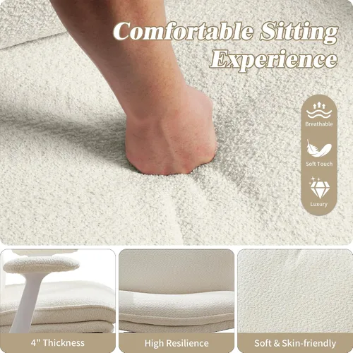Miniatura 5 de Kassipo Silla de Oficina con Patas Entrecruzadas con Ruedas y Brazos Abatibles, Silla de Escritorio Tapizada con Patas Entrecruzadas, Sillas