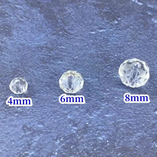Miniatura 3 de 500 piezas de cuentas de cristal de vidrio facetado de 4 mm con agujero para pulseras, collares, aretes, joyería DIY, manualidades (Serie Negra)
