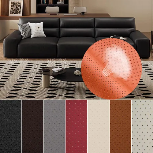 Miniatura 3 de Parche de reparación de cuero, parche de reparación autoadhesivo perforado transpirable, parche de reparación autoadhesivo para muebles, sofá, Beige3
