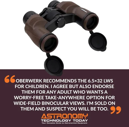 Miniatura 5 de Oberwerk Binocular Explore 6.5x32 - Binculares profesionales para adultos y niños/observación de aves, caza, impermeable, astronomía, espaciamiento