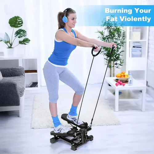 Miniatura 7 de TOPMAJOR Steppers para ejercicio en casa con capacidad de peso de 330 libras, bandas de resistencia y alfombrilla antideslizante para entrenamiento