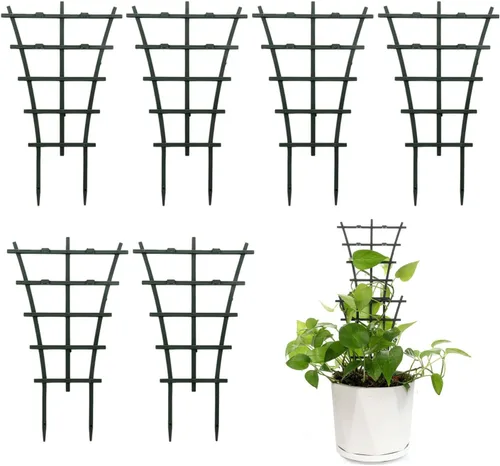 Feitore Enrejado para plantas de interior, 6 piezas de enrejado apilable para plantas trepadoras de interiores, enrejado de escalada para plantas