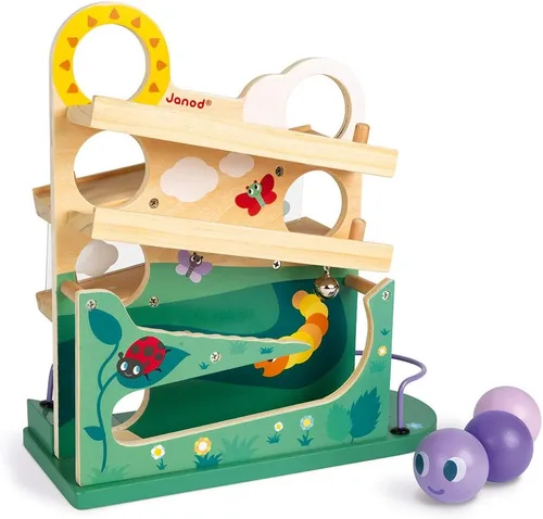 Miniatura 4 de Janod Pista de bolas de oruga de madera, a partir de 12 meses, J08055