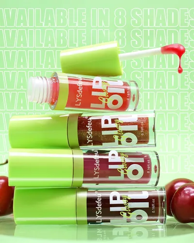 Miniatura 7 de Aceite labial LYSdefeu - 1 unidad con cabezal de cepillo grande, aceite de brillo de labios rosa hidratante, brillo labial transparente brillante