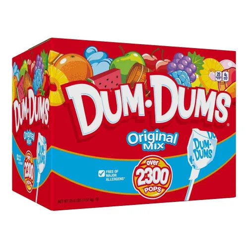 Dum Dums Original Mix - Caja de 2,300 unidades de sabores clásicos de todos los tiempos, chupones a granel, paletas envueltas individualmente,