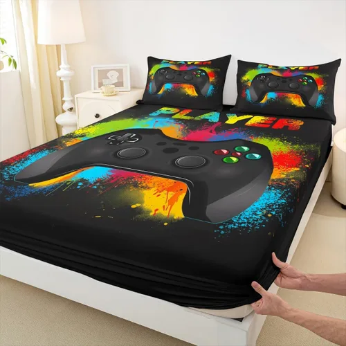 Miniatura 8 de Homewish Dreamcatcher - Juego de sábanas bajeras bohemias con mandala de 2 piezas con 1 funda de almohada, juego de sábanas bajeras de poliéster