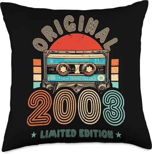 Miniatura 4 de Retro Limited Edition 2003 Cassette Tape 23rd Birthday Throw Pillow