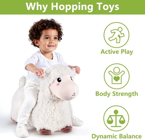 Miniatura 2 de Bouncy Pals Oveja Saltarina, Saltador Inflable de Animales de Granja para Niños y Niñas Pequeños, Juguete de Cordero Saltador para Exteriores