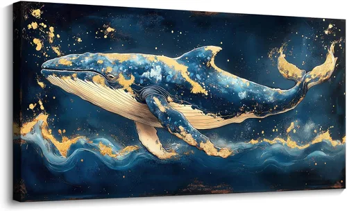 Miniatura 7 de JEAWA Arte de Pared en Lienzo Grande - Pintura Abstracta de 24x48 Pulgadas en Tela, Imágenes Texturizadas de Montañas como Regalos para Amigos