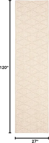 Miniatura 3 de SAFAVIEH Palm Beach Collection - Alfombra para pasillo, 2 pies 3 pulgadas x 10 pies, color beige y beige, diseño de sisal, no desprende pelusa
