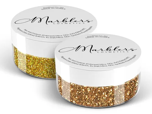 Miniatura 136 de MARBLERS Brillantina de forma gruesa de grado cosmético [estrella] 0.11 onzas (0.11 oz) Escamas No tóxica Vegana Libre de crueldad animal