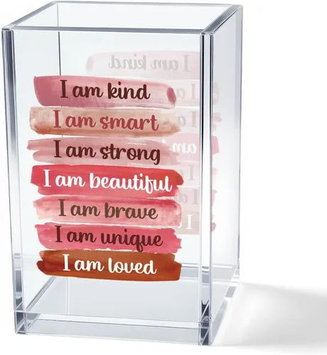 Miniatura 12 de Never Let Anyone Dull Your Sparkle - Organizador de brochas de maquillaje acrílico, almacenamiento de pinceles acrílicos para niñas, regalos