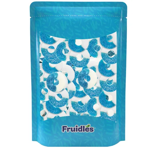 Miniatura 5 de Fruidles Anillos de goma de frambuesa azul, gomitas de sabores de frutas surtidos, aptas para alérgicos, sin OMG, sin edulcorantes artificiales